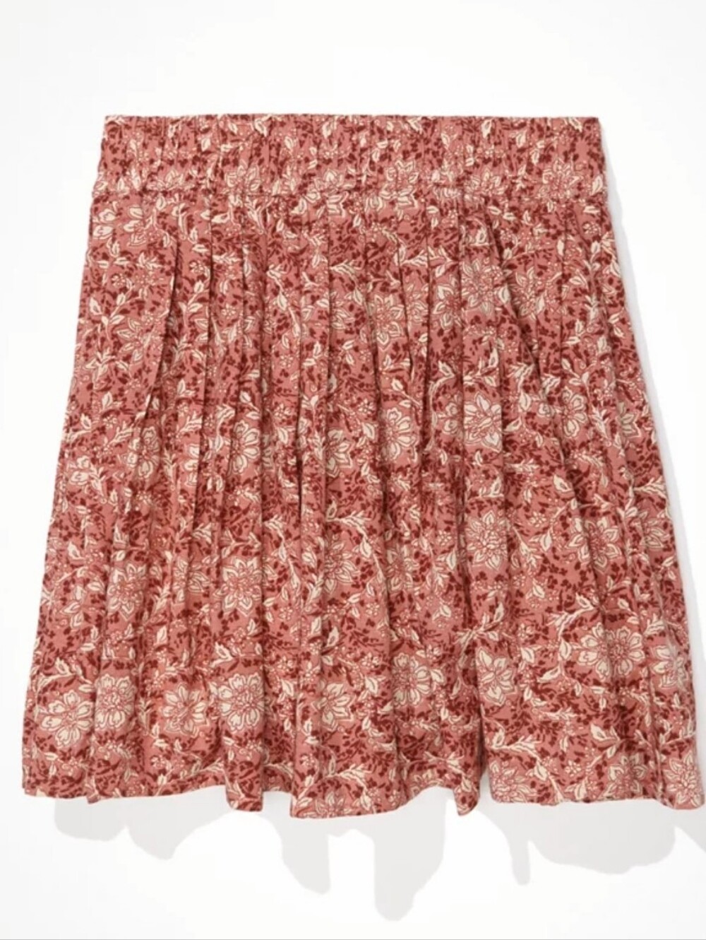 American Eagle Floral Pleated Mini Skirt Size Medium - Picture 2 of 8